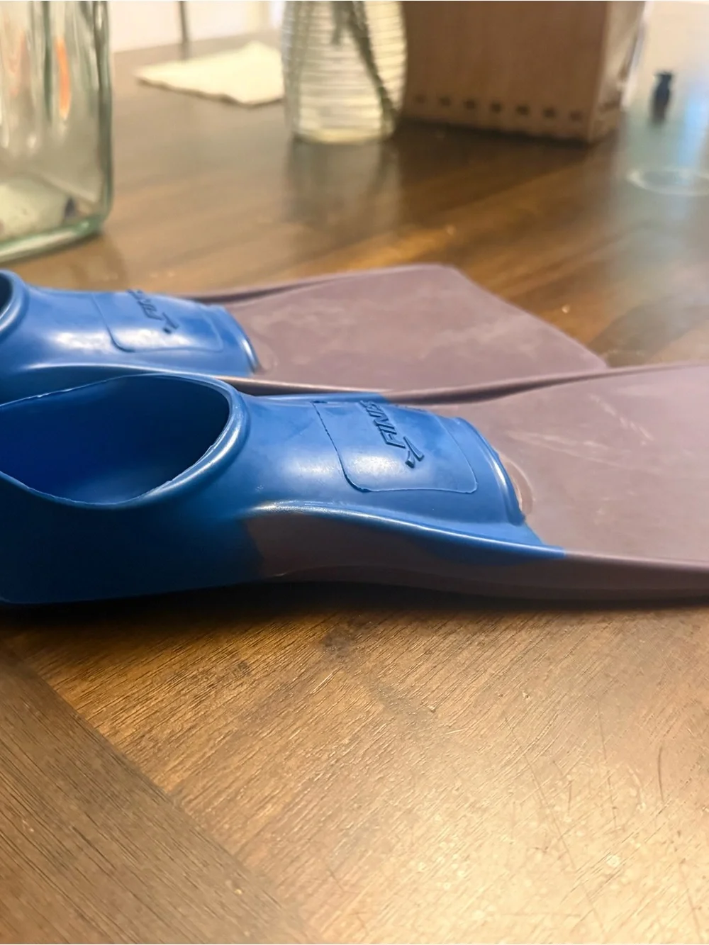 FINIS Kids Short-Blade Swim Fins in Blue and Purple